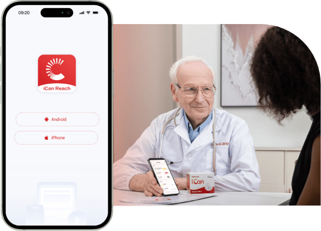 Aplicație iCan Reach - ecran grafic glicemie
